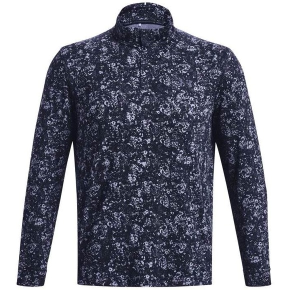 Under Armour UA Playoff Printed Stretch LS 1/4Zip UPF50 Active Top Golf Pullover - Picture 3 of 13